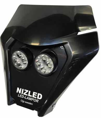KTM 2020-2023, svart, kallvit 2xE40F (100W) NIZLED lampkåpa ryhmässä Autohifi / LED-valaistus / Enduro / Hjälmkit & lampkåpor @ BRL Electronics (871KTMS20E40F)