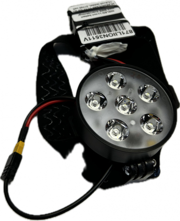 Pannbands-kit 1x60w med depåknapp på lampan LED li-ion 3,5 Ah ryhmässä Autohifi / LED-valaistus / Enduro / Hjälmkit & lampkåpor @ BRL Electronics (871PANNKITT635)