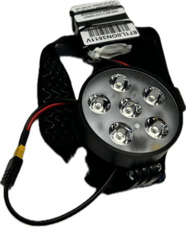 Pannbands-kit 1x60w med depåknapp på lampan LED li-ion 3,5 Ah ryhmässä Autohifi / LED-valaistus / Enduro / Kypäräpaketti @ BRL Electronics (871PANNKITT635)