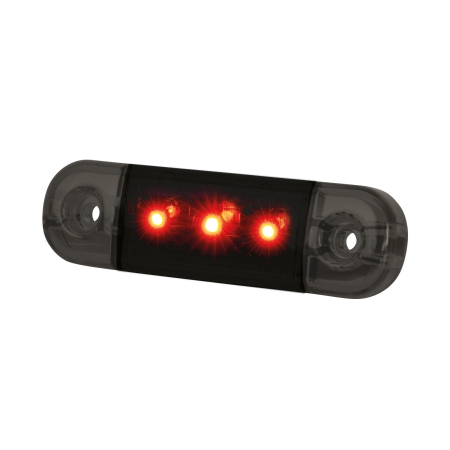 Strands Dark Knight Slim -asentotunnuksen 3 LED, Punaiset LEDit, Kirkas lasi ryhmässä Autohifi / LED-valaistus / LED-valot / Seisontavalot @ BRL (872800331)