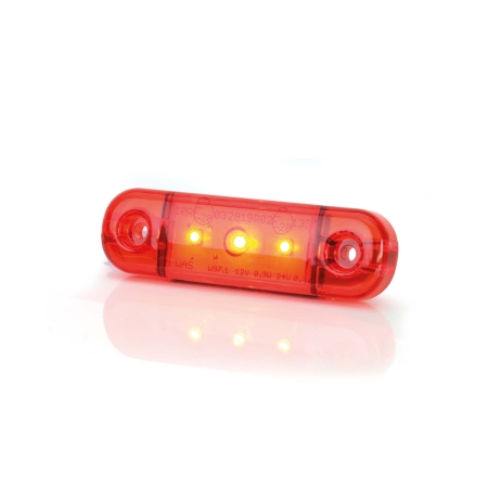 Strands sijaintivalo Punainen Slim 3 LED, 9-36V IP68. E-merkattu. ryhmässä Autohifi / LED-valaistus / LED-valot / Seisontavalot @ BRL (872800341)