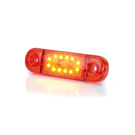 Strands sijaintivalo Punainen Slim 12 LED, 9-36V IP68. E-merkki. ryhmässä Autohifi / LED-valaistus / LED-valot / Seisontavalot @ BRL (872800344)
