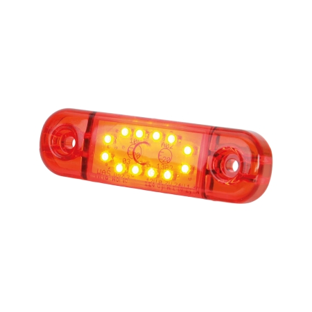 Strands sijaintivalo Punainen Slim 12 LED, 9-36V IP68. E-merkki. ryhmässä Autohifi / LED-valaistus / LED-valot / Seisontavalot @ BRL (872800344)