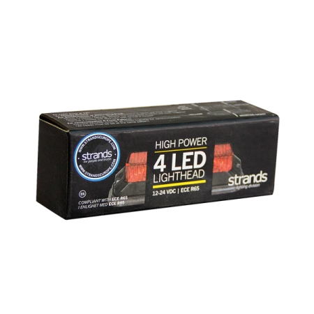 Strands Riktat Blixtljus Röd 4 LED ryhmässä Autohifi / LED-valaistus / LED-valot / Salamalamppu @ BRL (872850165HPR)