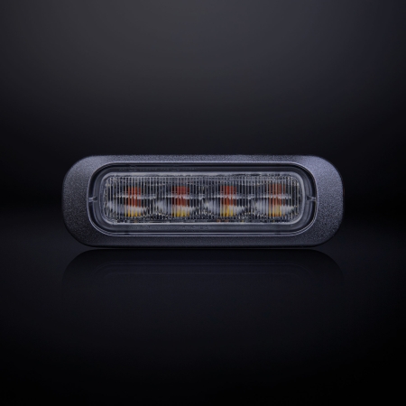 Strands Dark Knight Riktat Blixtivalo Oranssi 4 LED Tumma linssi ryhmässä Autohifi / LED-valaistus / LED-valot / Salamalamppu @ BRL (872850402)