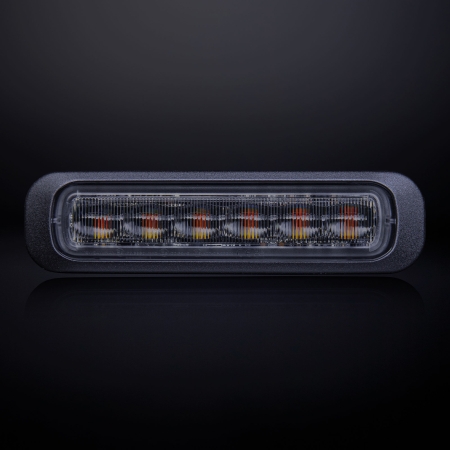 Strands Dark Knight Riktat Blixtivalo Oranssi 6 LED Tumma linssi ryhmässä Autohifi / LED-valaistus / LED-valot / Salamalamppu @ BRL (872850404)