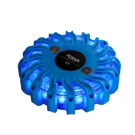 Rannikon varoitus/ohjattu salama-valo Puck, sininen LED, 6 kappaletta laukussa ryhmässä Autohifi / LED-valaistus / LED-valot / Salamalamppu @ BRL (872TD90002B)