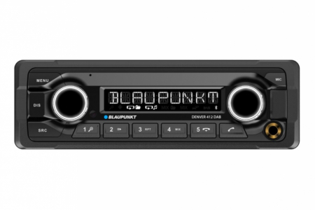 Blaupunkt Denver 412 DAB, kestävä stereo DAB-radiolla ja 3 paria linjatason ulostuloja ryhmässä Autohifi / Autostereot / 1-din @ BRL (873DENVER412DAB)