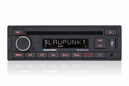 Blaupunkt Milano 200 BT, retro autostereo Bluetoothilla ryhmässä Autohifi / Autostereot / 1-din @ BRL Electronics (873MILANO200BT)