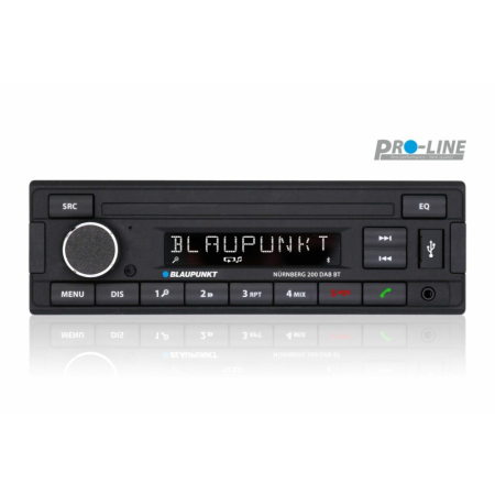 Blaupunkt Nürnberg 200 DAB BT, retro-autosoitin Bluetoothilla ja DAB+:lla ryhmässä Autohifi / Autostereot / 1-din osoitteessa BRL (873NURNBERG200DAB)