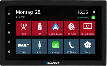 Blaupunkt Oslo 600 DAB, autostereo langattomalla CarPlay/Android Auto -toiminnolla ryhmässä Autohifi / Autostereot / 2-din @ BRL Electronics (873OSLO600DAB)