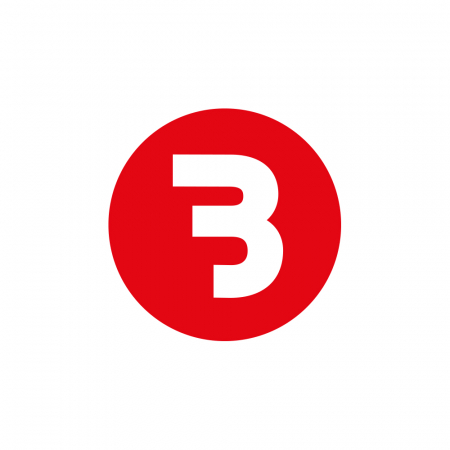 Bass Habit B-klistermärke 7x7cm, röd och vit ryhmässä Autohifi / Tarvikkeet / Merchandise @ BRL Electronics (899BROUNDFR)