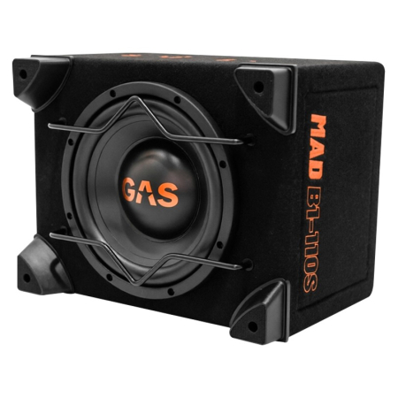 GAS MAD B1-110S, suljettu 1x10 tuuman bassokotelo ryhmässä Autohifi / Subwooferit / Bassokotelot osoitteessa BRL (900MADB1110S)