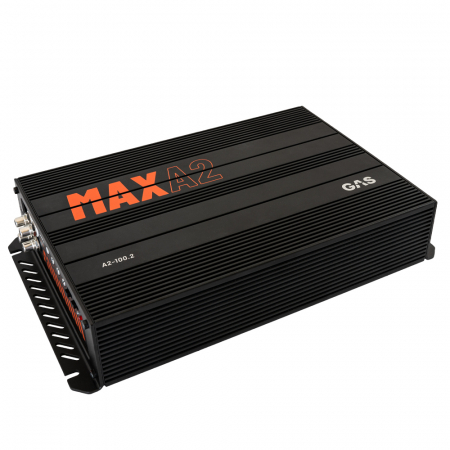 GAS MAX A2-100.2, tvåkanalssteg ryhmässä Autohifi / Päätevahvistimet / Kaksikanavainen @ BRL Electronics (900MAXA21002)