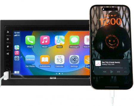 GAS MAX MV250-BTD, autostereo Apple CarPlaylla, Bluetoothilla, handsfree-toiminnolla ja DAB+:lla ryhmässä Autohifi / Autostereot / 2-din @ BRL Electronics (900MAXMV250BTD)