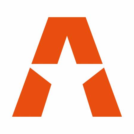 GAS A STAR-klistermärke 15.5x14cm, orange ryhmässä Autohifi / Tarvikkeet / Merchandise @ BRL Electronics (909ASTARCO)