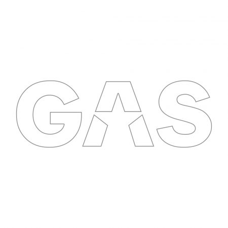 GAS-klistermärke 45x15.5cm, vit ryhmässä Autohifi / Tarvikkeet / Merchandise @ BRL Electronics (909LOGOCLW)