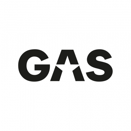 GAS-klistermärke 23x8cm, svart ryhmässä Autohifi / Tarvikkeet / Merchandise @ BRL Electronics (909LOGOCMB)