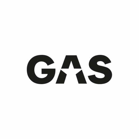GAS-klistermärke 16x5.5cm, svart ryhmässä Autohifi / Tarvikkeet / Merchandise @ BRL Electronics (909LOGOCSB)