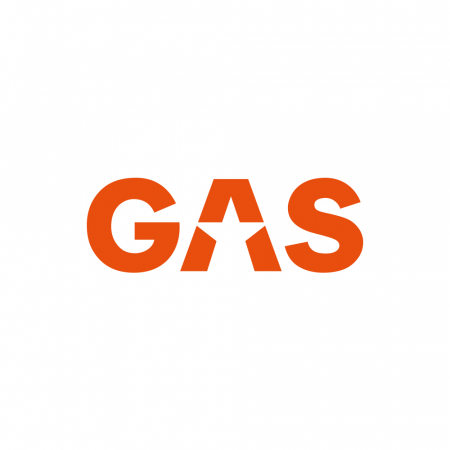 GAS-klistermärke 16x5.5cm, orange ryhmässä Autohifi / Tarvikkeet / Merchandise @ BRL Electronics (909LOGOCSO)