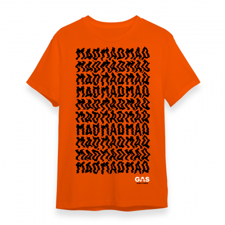 Orange GAS MAD T-shirt, large ryhmässä Autohifi / Tarvikkeet / Merchandise @ BRL Electronics (909TSHIRTOMADL)