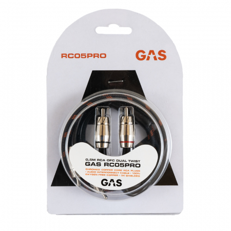 GAS RC05PRO kolminkertainen RCA-kaapeli, 0.5 metriä ryhmässä Autohifi / Kaapelit / Matalatasokaapelit @ BRL Electronics (910RC05PRO)