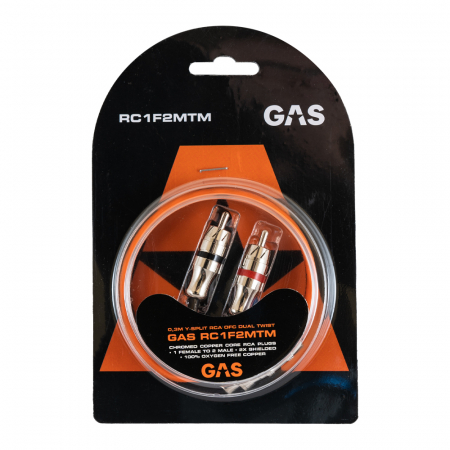 GAS RC1F2MTM Y-splitt 1F2M, 30 cm ryhmässä Autohifi / Kaapelit / Matalatasokaapelit @ BRL Electronics (910RC1F2MTM)