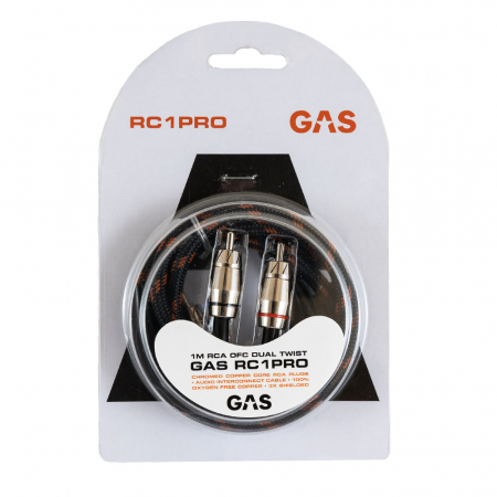 GAS RC1PRO kolminkertainen varjostettu RCA-kaapeli, 1 metri ryhmässä Autohifi / Kaapelit / Matalatasokaapelit @ BRL Electronics (910RC1PRO)