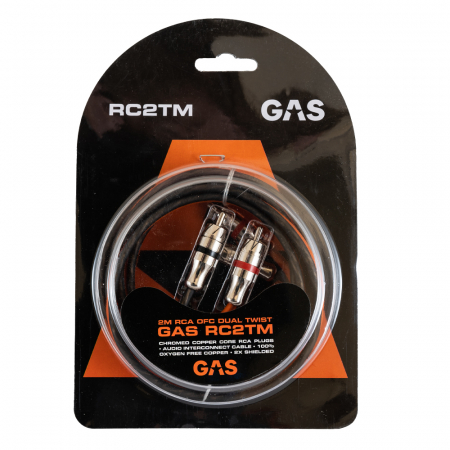 GAS RC2TM dubbelskärmad RCA-kabel, 2 meter ryhmässä Autohifi / Kaapelit / Matalatasokaapelit  @ BRL Electronics (910RC2TM)