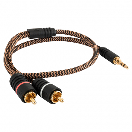 Proson Arctic 3.5mm-2x RCA-hane, 0.5 meter ryhmässä Autohifi / Älypuhelin autossa / Tarvikkeet @ BRL Electronics (991AR352RCA05)