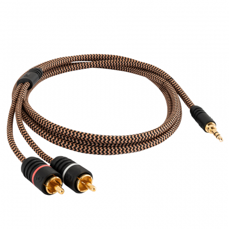 Proson Arctic 3.5mm-2x RCA-uros, 1.5 metri ryhmässä Autohifi / Älypuhelin autossa / Tarvikkeet @ BRL Electronics (991AR352RCA15)