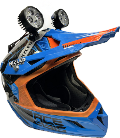 Nizled hjälmkit med 2 lampor ryhmässä Autohifi / LED-valaistus / Enduro / Kypäräpaketti @ BRL (HJALMKIT2Vr)