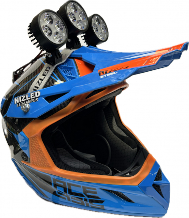 Nizled hjälmkit med 3 lampor ryhmässä Autohifi / LED-valaistus / Enduro / Kypäräpaketti @ BRL (HJALMKIT3Vr)