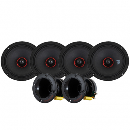 Bass Habit SPL Elite SE165M & SP35H SPL-paketti, keskikoko ryhmässä Pakettiratkaisut / Paketit autoon / SPL-sarja @ BRL Electronics (SET890SE165P1)
