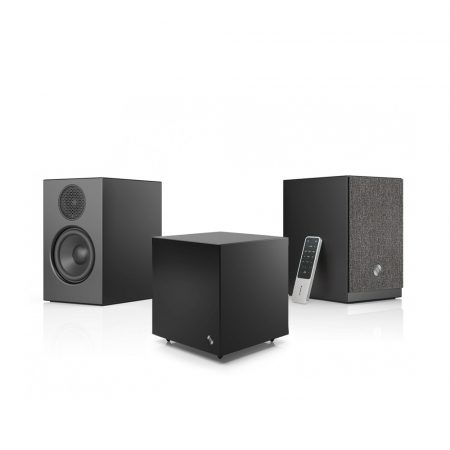 Audio Pro A28 & SW-5 aktivt 2.1 högtalarpaket, svart ryhmässä Pakettiratkaisut / Paketit kotiin / Kaiutinpaketit @ BRL Electronics (SETA28PKT1)