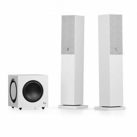 Audio Pro A38 & SW-10 aktivt 2.1 högtalarpaket, vit ryhmässä Pakettiratkaisut /  Paketit kotiin / Kaiutinpaketit @ BRL Electronics (SETA38PKT2)