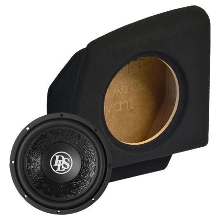 Bassokotelo DLS PE10.D2:lla Audi A6 Avant 2005-2011 ryhmässä Autohifi / Mikä sopii autooni / Audi / Audi A6 / Audi A6 2005-2011 / Audi A6 Kaiuttimien vaihto @ BRL (SETA6AVANTPKT1)