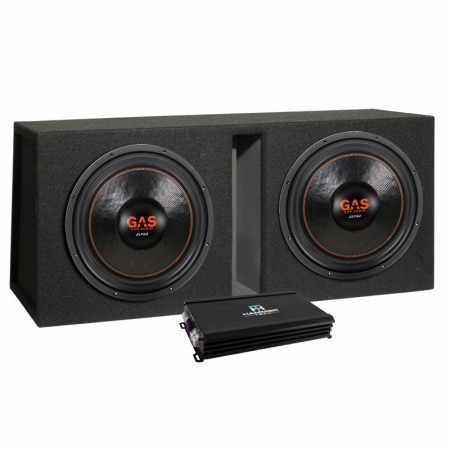 GAS ALPHA 12D2 2x12tum i GV-låda & Hammer Tech Omni Class OCA 1000.1D, baslåda med slutsteg ryhmässä Pakettiratkaisut / Paketit autoon / Subwooferpaketit @ BRL (SETALPH12D2PKT7)