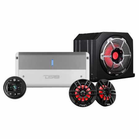 Meriäänentoistojärjestelmäpaketti AMR30D:llä, kaiuttimet, vahvistin & bassokaiutin ryhmässä Autohifi / Venehifi / Venepaketit @ BRL Electronics (SETAMR30DPKT2)