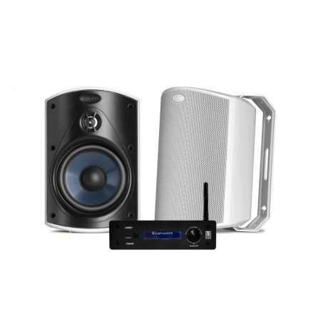 System One A50BT & Polk Audio Atrium 4 Valkoiset Ulkoäänet Stereo Paketti ryhmässä Pakettiratkaisut / Paketit kotiin / Stereopaketit @ BRL (SETATRIUM4PKT2)
