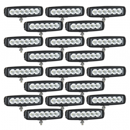 20-pack Nizled LED back-/arbetsljus, 18W, arbetsljuspaket ryhmässä Autohifi / LED-valaistus / LED-valot / Työvalaistus @ BRL Electronics (SETB18RFX20)