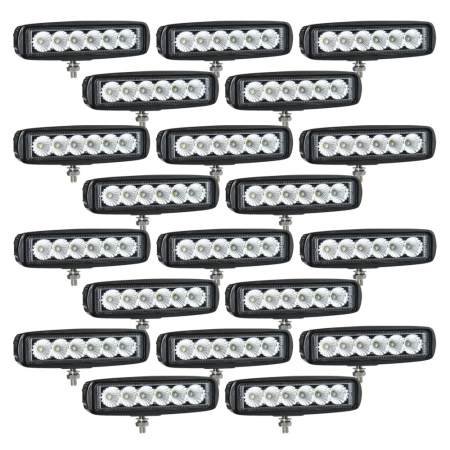 20-pakkaus NIZLED B18RF, 15,8 cm taka-/työvalo, 18W, työvalopaketti ryhmässä Autohifi / LED-valaistus / LED-valot / Työvalaistus @ BRL Electronics (SETB18RFX20)