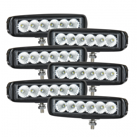6-pakkaus NIZLED B18RF, 15,8 cm taka-/työvalo, 18W, työvalopaketti ryhmässä Autohifi / LED-valaistus / LED-valot / Työvalaistus @ BRL Electronics (SETB18RFX6)