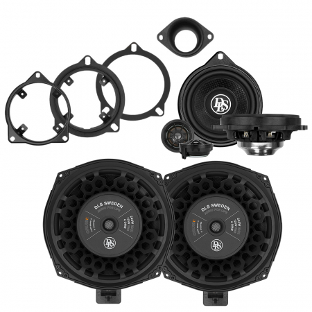 DLS-kaiutinpaketti BMW:lle, etujärjestelmä ryhmässä Autohifi / Mikä sopii autooni / BMW / BMW 5-sarja / BMW G30/G31 2017-2023 / Vaihtaa kaiuttimet G30/G31 2017-2023 @ BRL Electronics (SETBMWDLSPKT1)