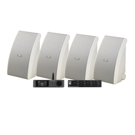4-pack Yamaha NS-AW592 valkoisena Dynavoice CA802BT:n ja SC4B:n kanssa, ulkopaketti ryhmässä Pakettiratkaisut / Paketit kotiin / Monihuonejärjestelmä-paketit osoitteessa BRL (SETCA802BTPKT22)