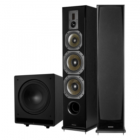 Dynavoice Definition DF-8II & Challenger CSB-V12 mustana, 2.1 kaiutinpaketti ryhmässä Pakettiratkaisut / Paketit kotiin / Kaiutinpaketit @ BRL Electronics (SETDF8IICSBPKT3)