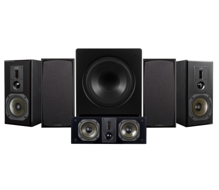 Dynavoice Definition DM-6II 5.1 kotiteatteripaketti CSB-V12:lla, musta ryhmässä Pakettiratkaisut / Paketit kotiin / Kaiutinpaketit @ BRL (SETDM6IIPKT7)