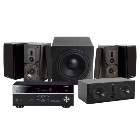Dynavoice Definition DM-6 Svart Hembiopaket 5.1 med Yamaha RX-V683 ryhmässä Pakettiratkaisut / Paketit kotiin / Kotiteatteripaketit / 5.1 kotiteatteripaketti @ BRL (SETDM6PKT5)