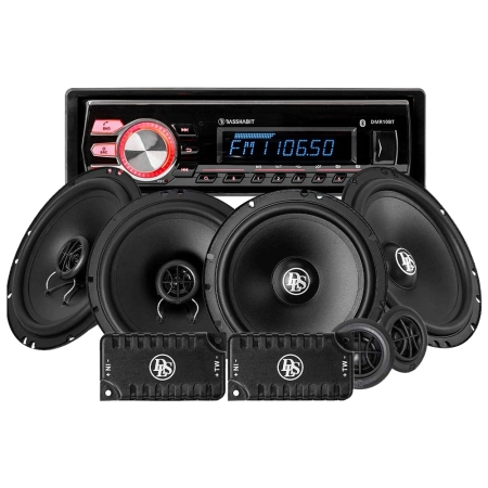 Bass Habit DMR10BT autoradiopaketti DLS etu- ja takakaiuttimilla ryhmässä Pakettiratkaisut / Paketit autoon / Autostereopaketit @ BRL (SETDMR10BTPA620)