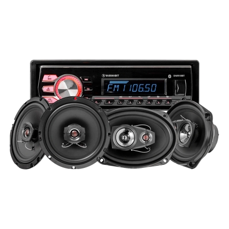 Bass Habit DMR10BT autoradiopaketti Rebel-kaiuttimilla ryhmässä Pakettiratkaisut / Paketit autoon / Autostereopaketit @ BRL (SETDMR10BTREBEL)